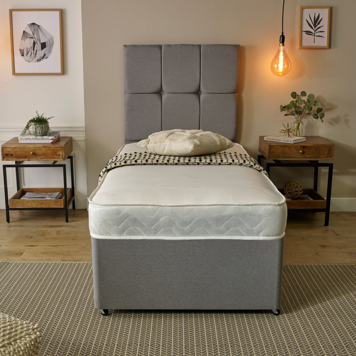 Stress-Free 17CM Deep Wavy Border with Memory Foam and Open coil Spring Mattress
