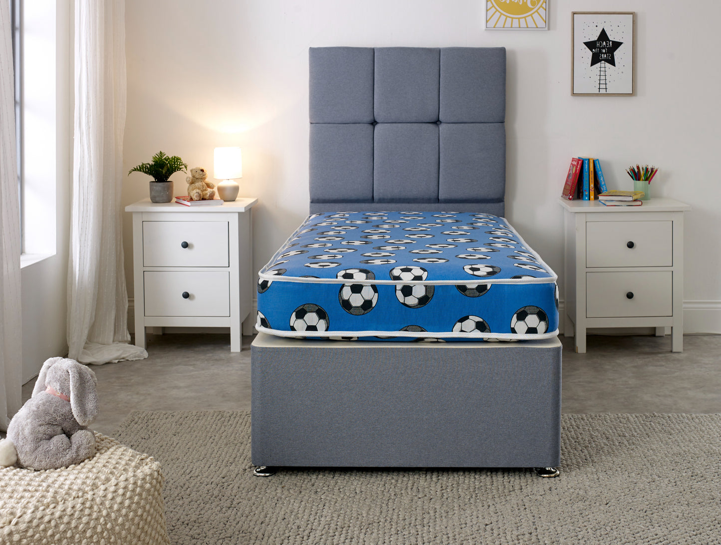 Blue Football Theme Luxury Budget Reflex Foam Mattress
