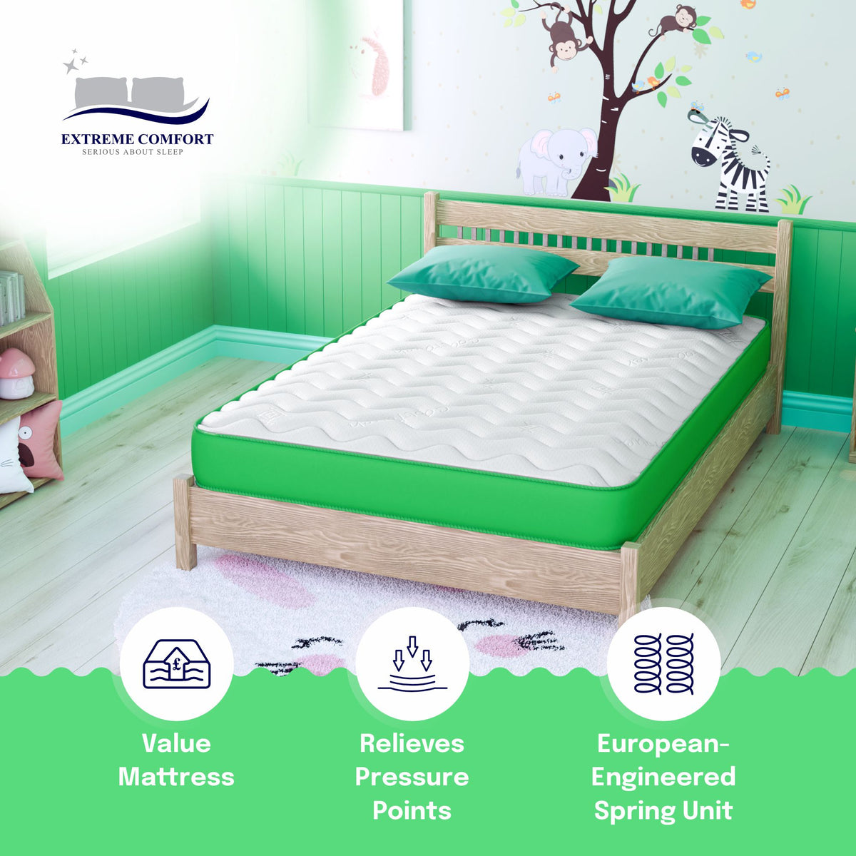 KIDS Green Bounce Hybrid Memory Foam Mattress
