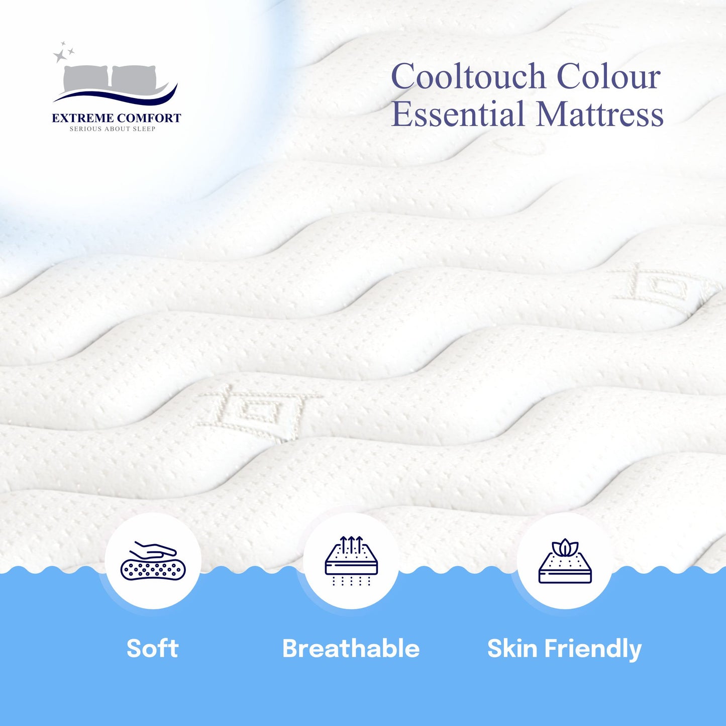 CloudBlue Hybrid Memory Foam and Open Coil Mattress