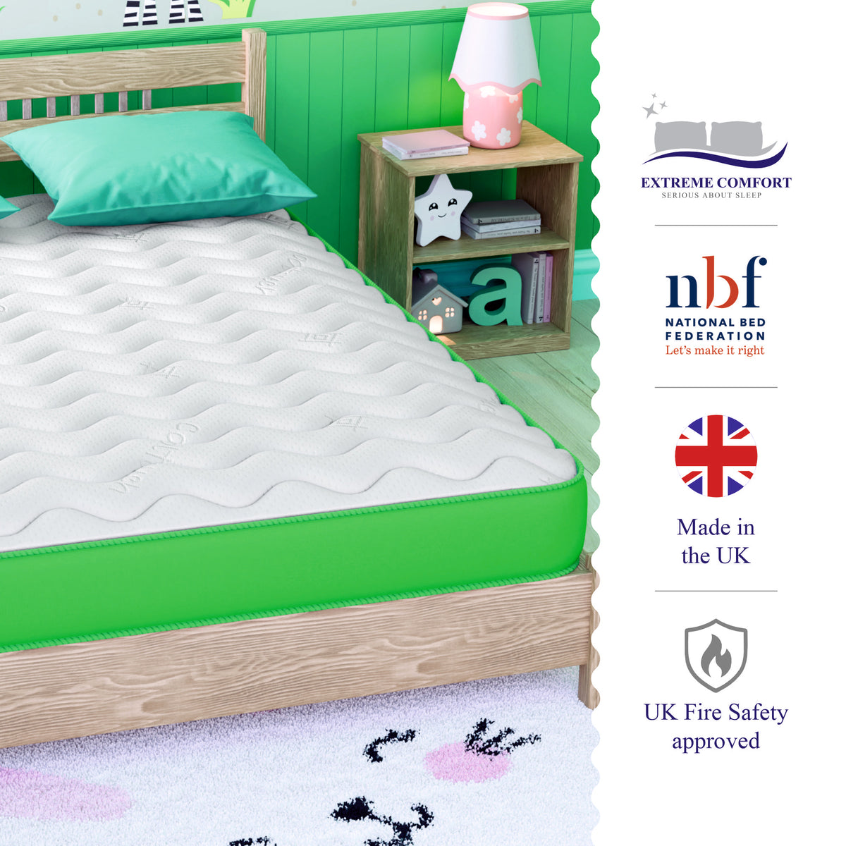 KIDS Green Bounce Hybrid Memory Foam Mattress